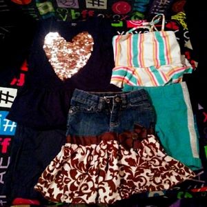 Lot of girls clothes.